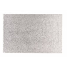 14'' x 12'' (355 x 304mm) Cake Board Oblong Silver Fern